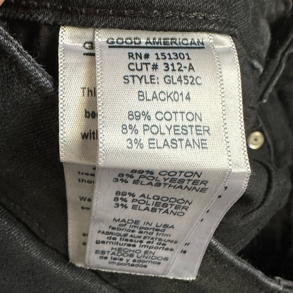 Good American - Good legs black coated jean - size 2 or 26 - Picture 6 of 6